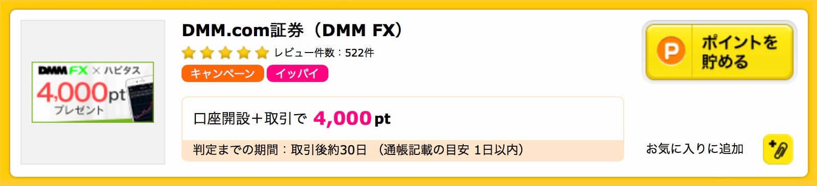 DMM FX_ハピタス
